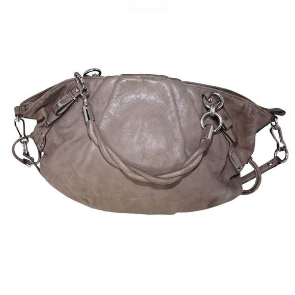 Coach Gray Shimmer Pleated Madison Satchel 17766 - Picture 4 of 7